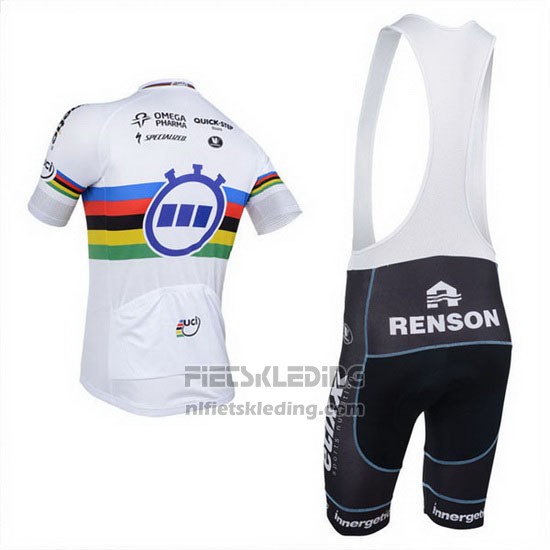 2013 Fietskleding UCI Wereldkampioen Lider Quick Step Korte Mouwen en Koersbroek